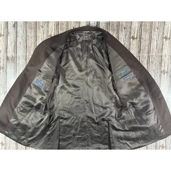 CANALI 100% Cashmere Jacket Blazer Sport Coat sz 54 R color brown made in Italy - Picture 2 of 11